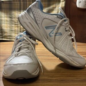 New Balance Women's White and Light Blue Athletic Shoes